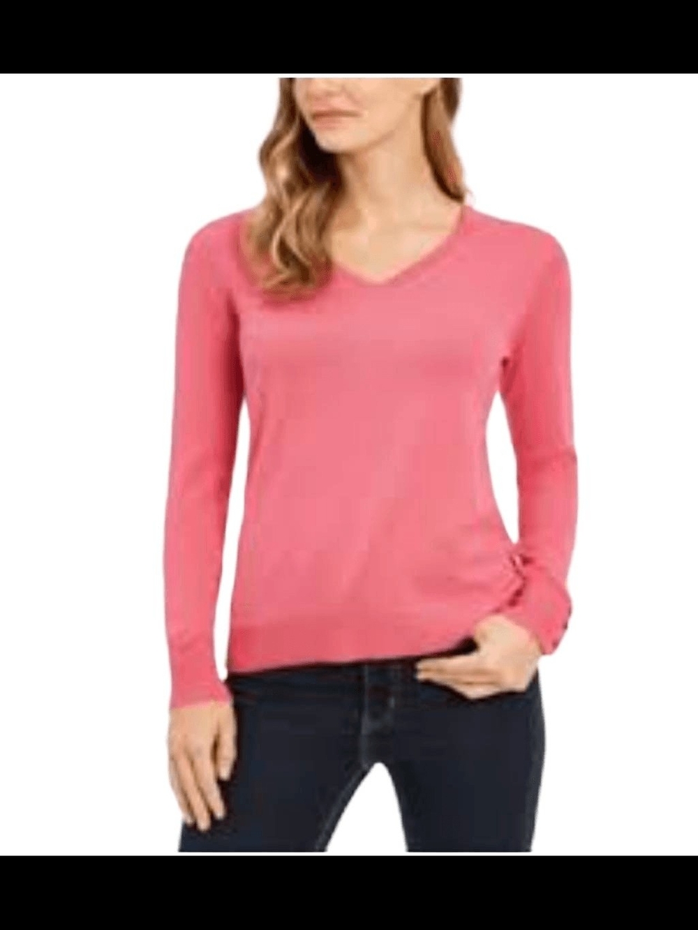 Banana Republic Women's V-Neck Sweater in Rose